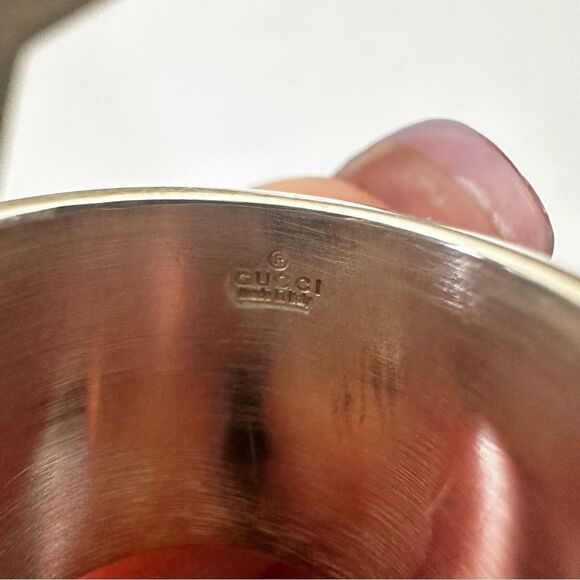 Gucci G Logo Sterling Silver Ring W/ Certificate‎ of Authenticity Size 5.5 - Picture 6 of 10